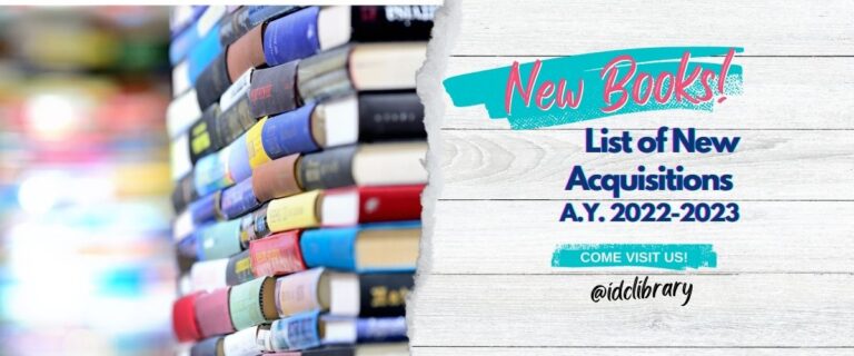 List of New Acquisitions A.Y. 2022-2023